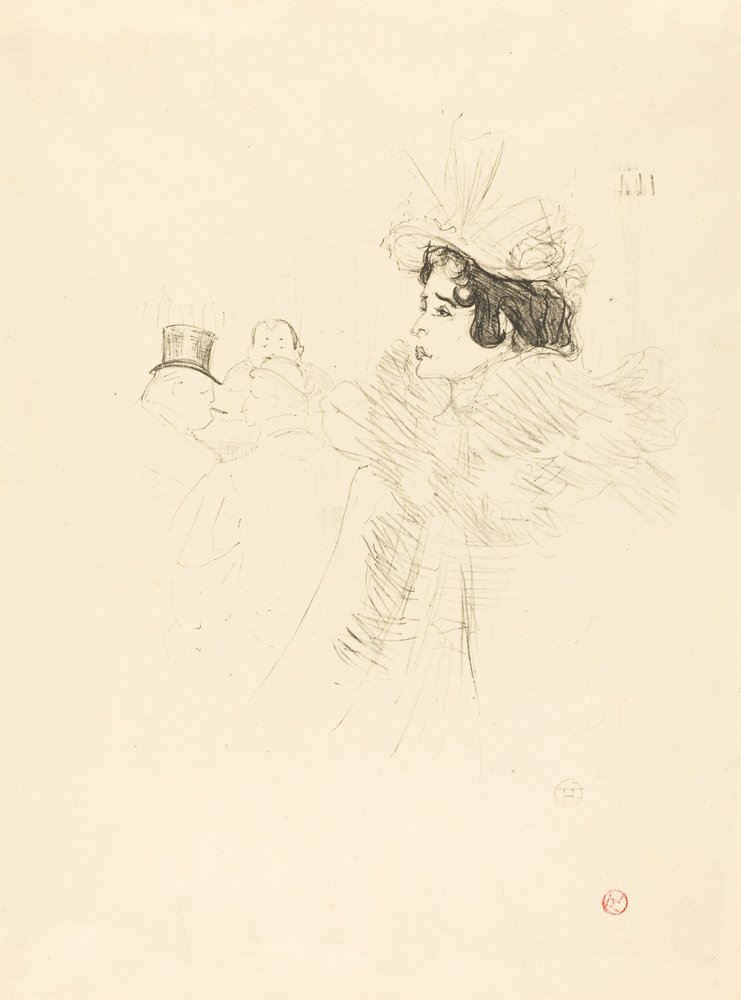 Miss May Belfort Irish and American Barissa, rue Royale Miss Belfort Belfort au Irish..., 1895. tekijältä Henri de Toulouse-Lautrec