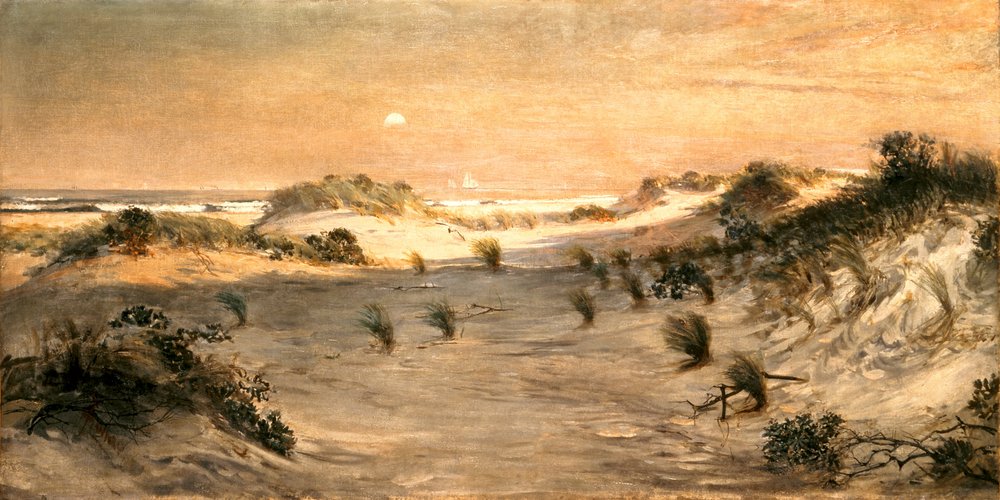 Hiekkadyynit auringonlaskun aikaan, Atlantic City tekijältä Henry Ossawa Tanner