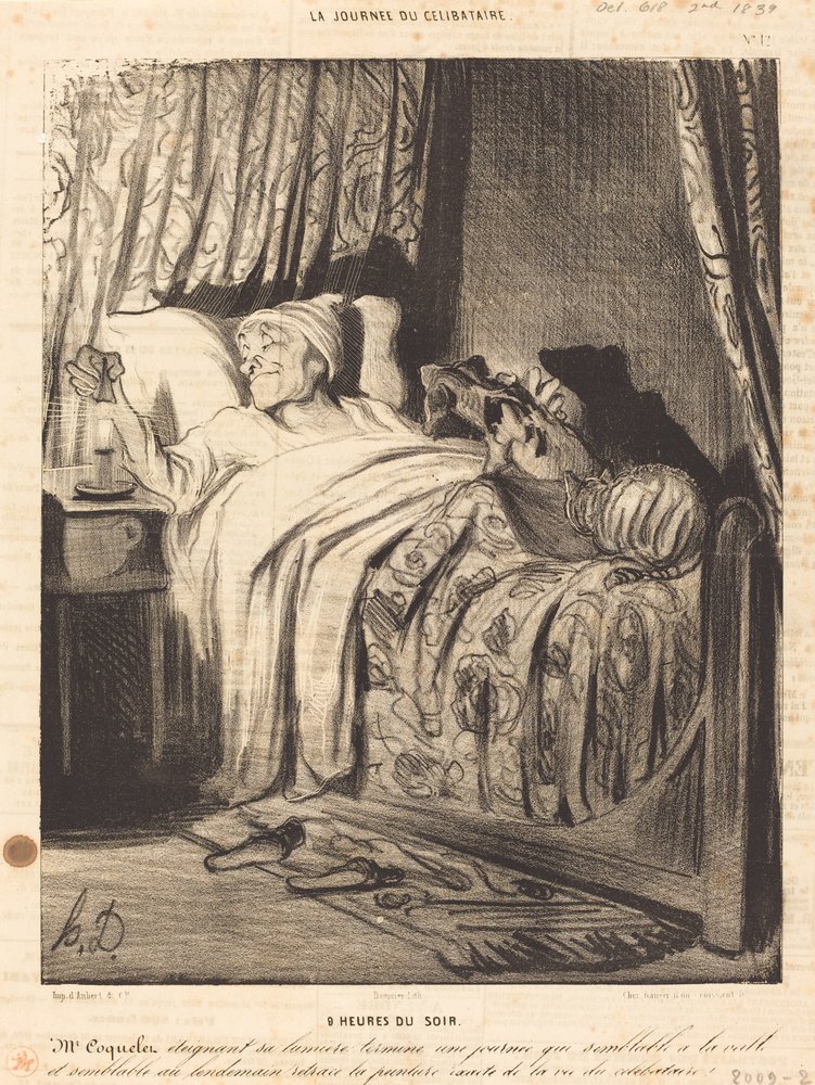 klo 9 illalla. tekijältä Honoré Daumier