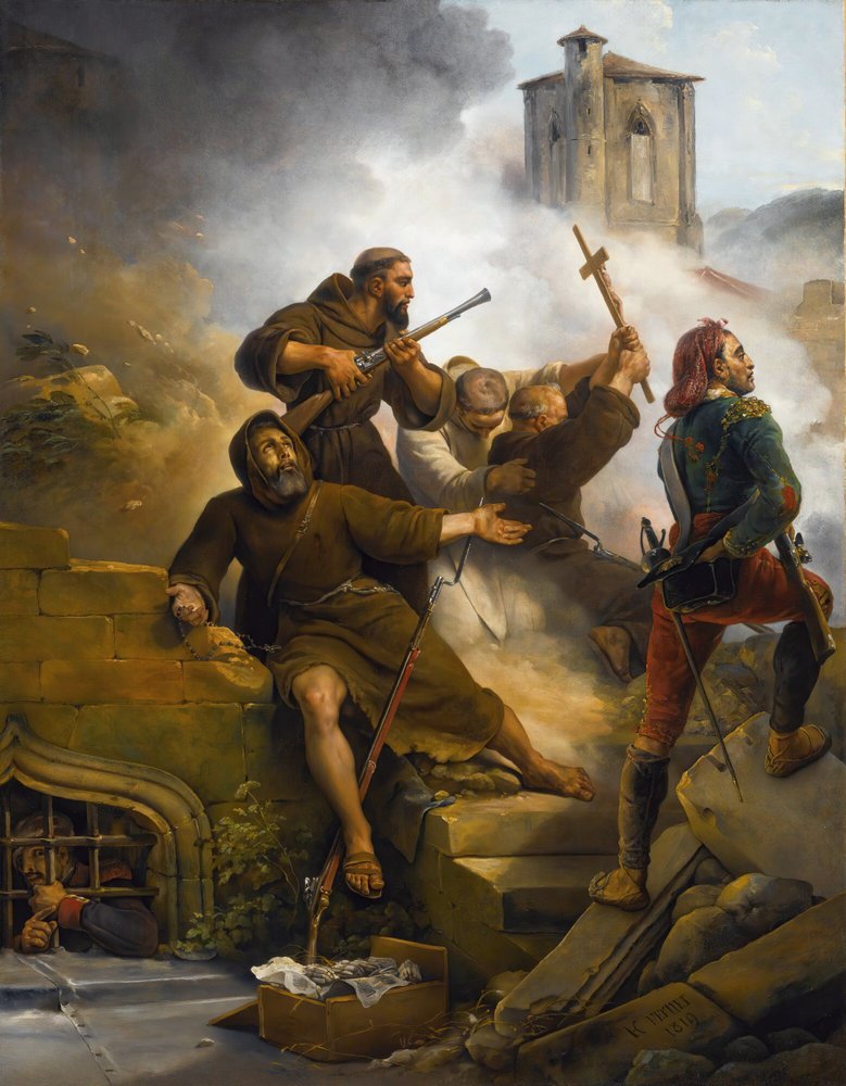 Zaragozan ensimmäinen piiritys, 1819. tekijältä Emile Jean Horace Vernet
