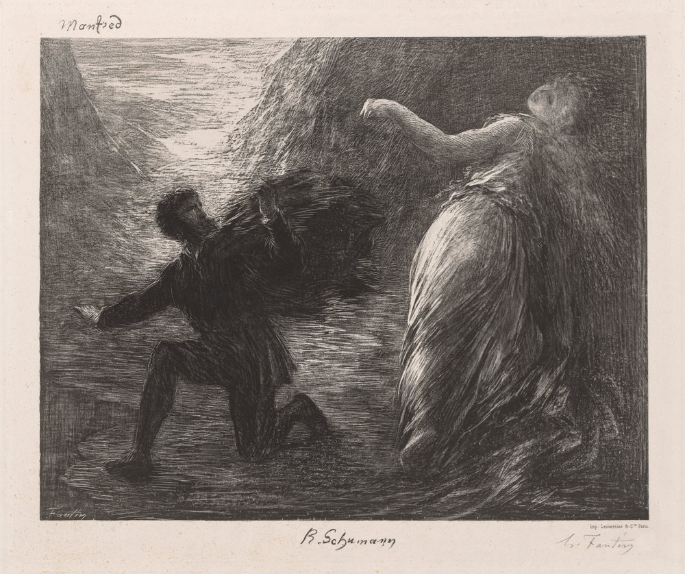 Manfred ja Astarté, 1879. tekijältä Ignace Henri Jean Fantin-Latour