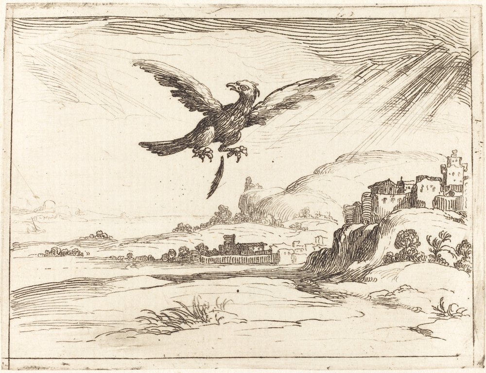 Kotka menettämässä vanhan höyhenen tekijältä Jacques Callot