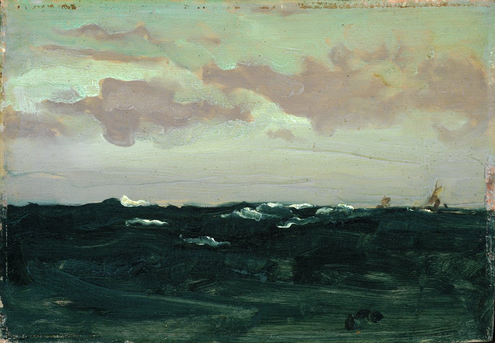 Violetti ja sininen: rullien joukossa, n. 1893 (öljy paneelissa) tekijältä James Abbott McNeill Whistler