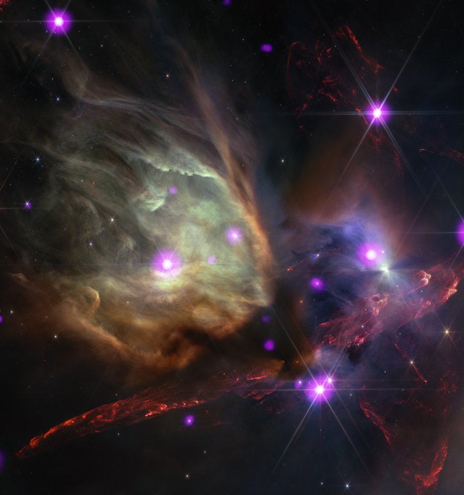 Rho Ophiuchi -yhdistelmä (Chandra/Webb-yhdistelmä) tekijältä James Webb Space Telescope (NASA)