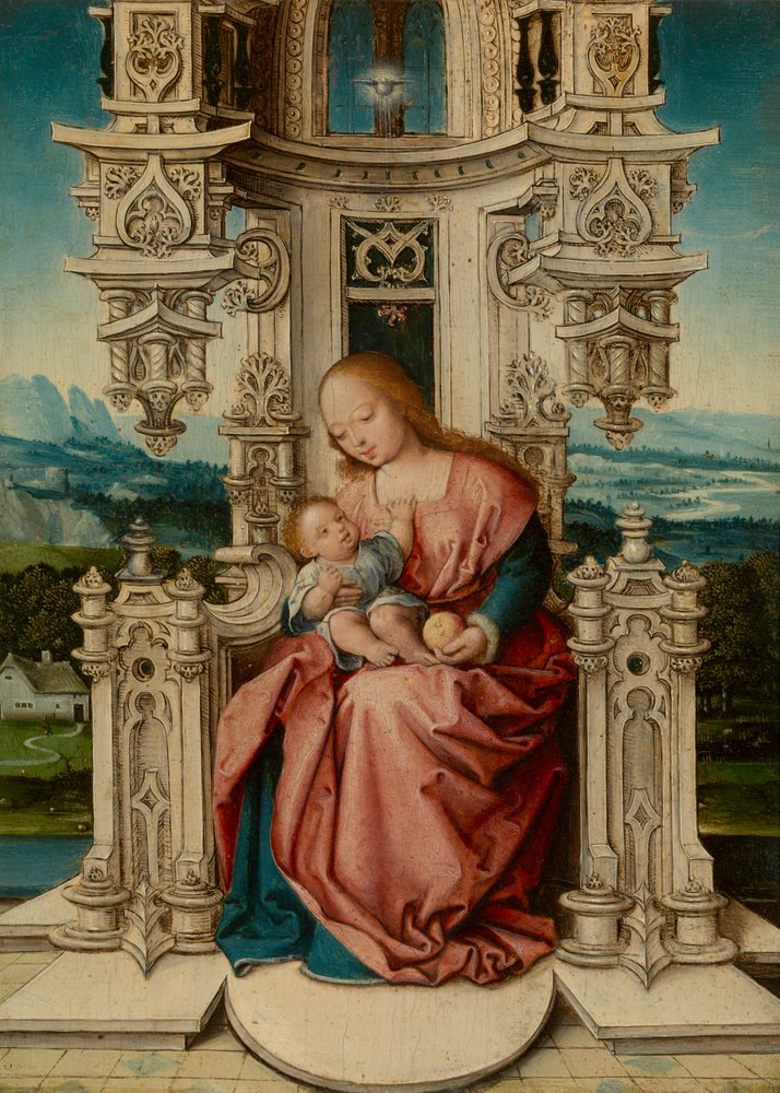 Madonna (öljy paneelissa) tekijältä Jan (c.1472-c.1533) Gossaert