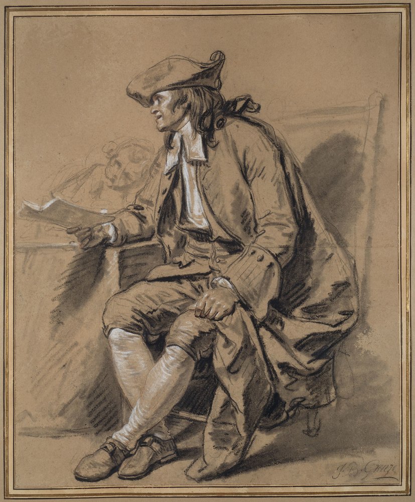 Notaari: Notaari: Tutkimus "Avioehtosopimusta" varten tekijältä Jean-Baptiste Greuze