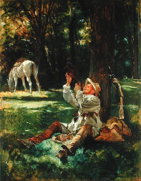 Riders Rest, 1876 tekijältä Jean Charles Meissonier