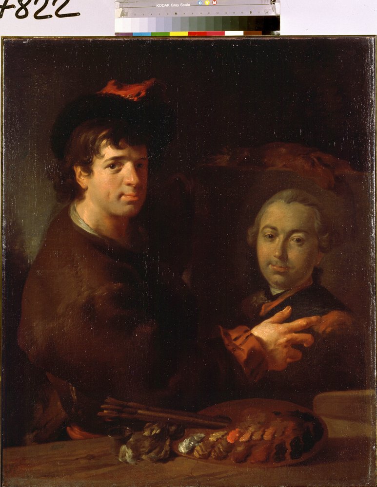 Omakuva. Jean Louis de Vellyn (1730-1809) maalaus. Öljy kankaalle, 96 x 80 cm 1700-luvun ranskalaista taidetta. Eremitaaši, Pietari. tekijältä Jean-Louis de Velly