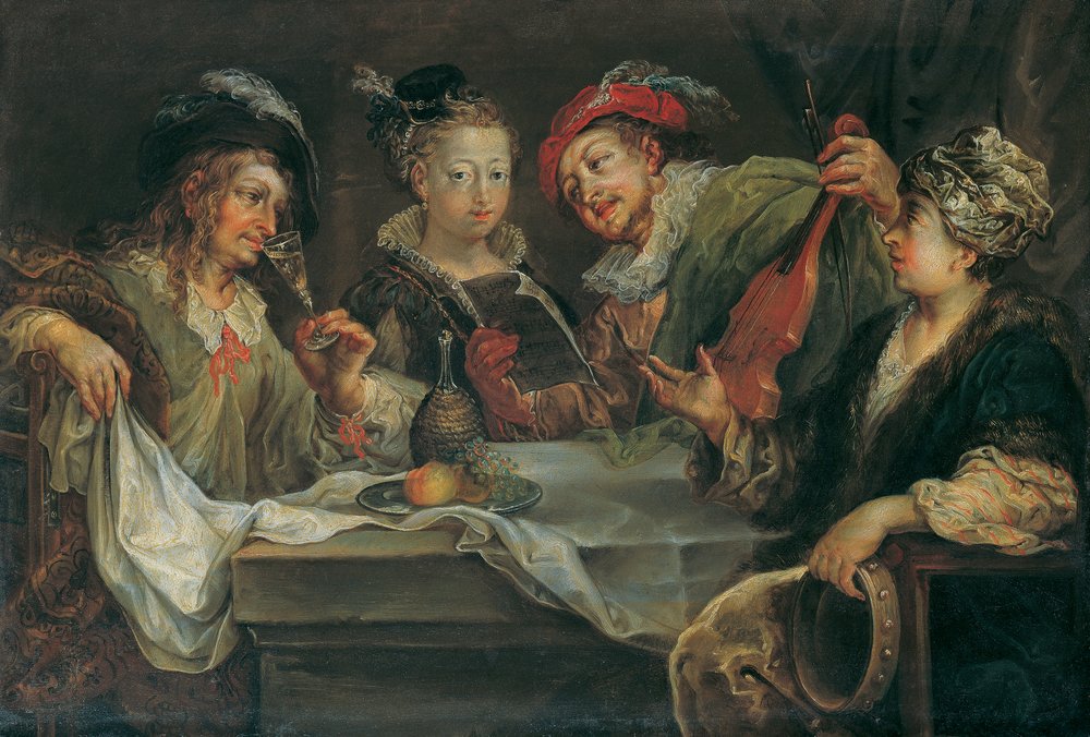 huvi aterian jälkeen tekijältä Johann Georg Platzer