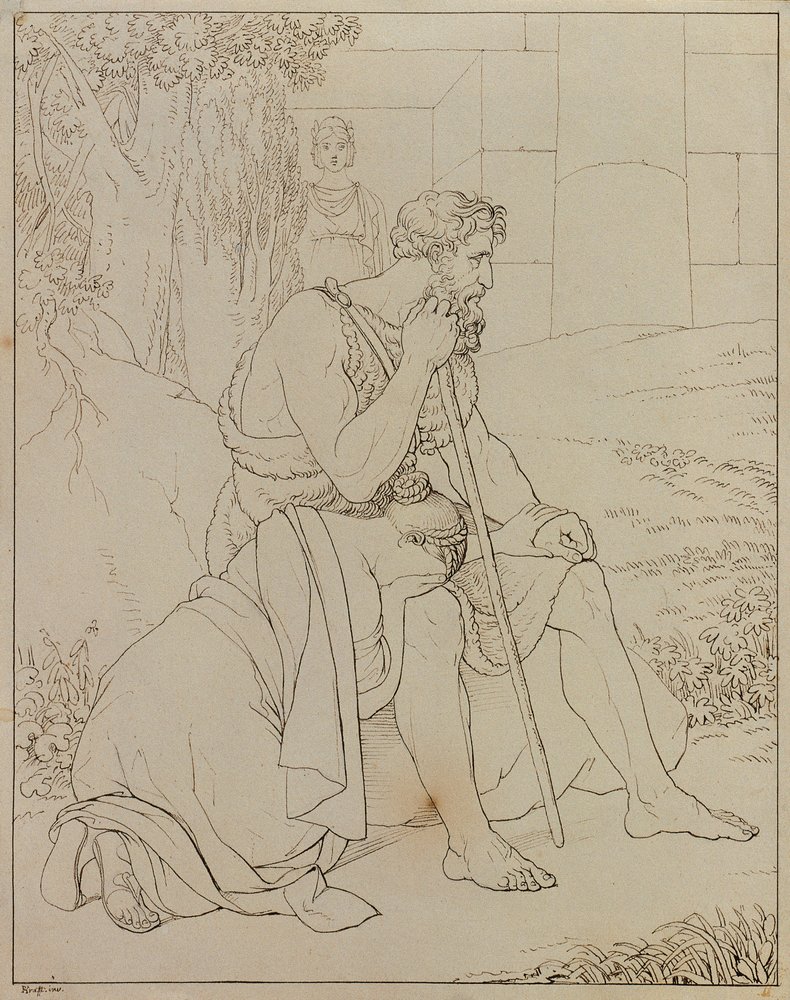 Oidipus ja Antigone tekijältä Johann Peter Krafft