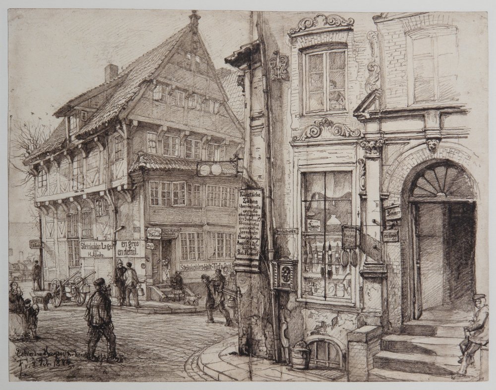 HH-Riefesell-16-Ecke-Kajen-Deichstrasse-08-02-1884 tekijältä Johann Theobald Riefesell