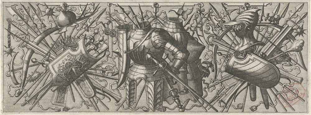 Fries met twee kurassen Panoplia sev armamentarium... (títol de la sèrie)finès tekijältä Johannes of Lucas van Doetechum