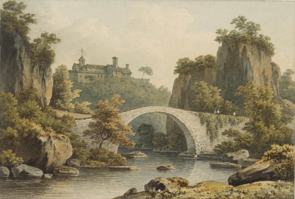 Näkymä Civita Castellanalle tekijältä John Warwick Smith