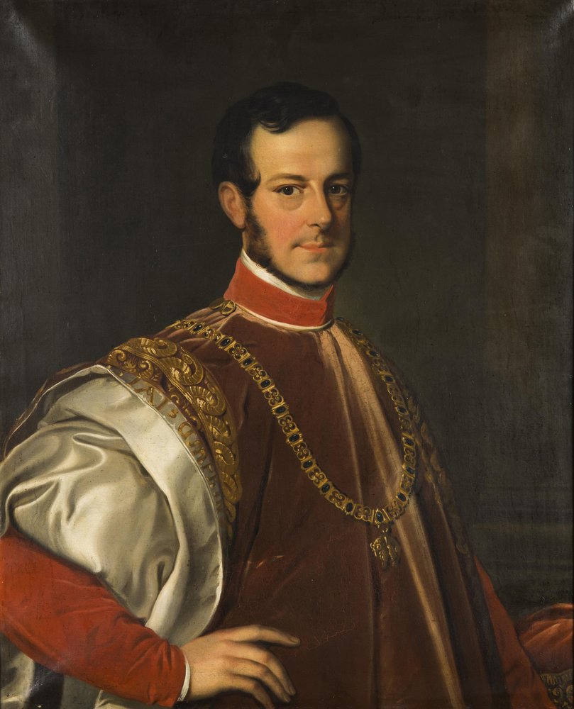 Muotokuva Schwarzenbergin prinssi Johann Adolf II:sta 1799-1888, 1852. tekijältä Karl Ludwig Philippot