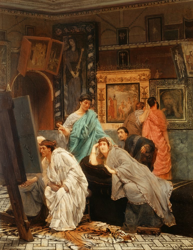 Kuvienkeräilijä Augustuksen aikaan, 1867 tekijältä Lawrence Alma-Tadema