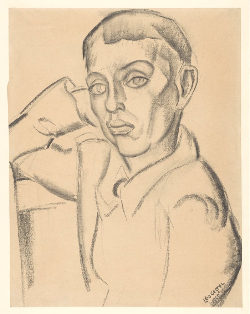Nuori mies nojaa päänsä käteensä tekijältä Leo Gestel (signed by artist)