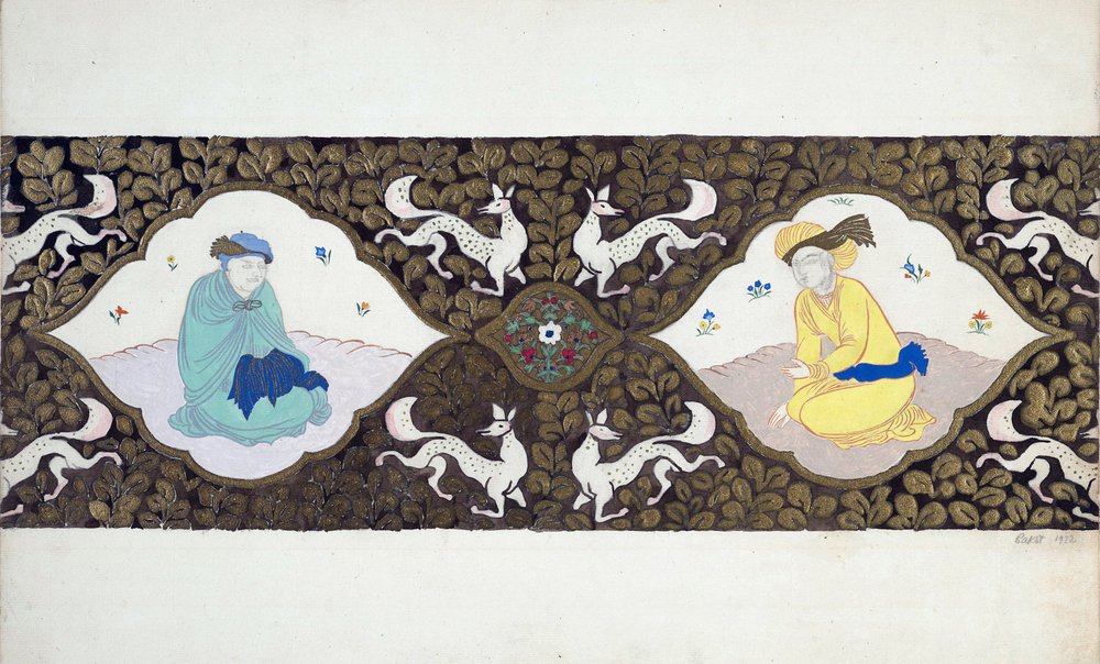 Valmistelusuunnitelma Bohuslav Martinun baletille "Ishtar", 1922 tekijältä Leon Bakst