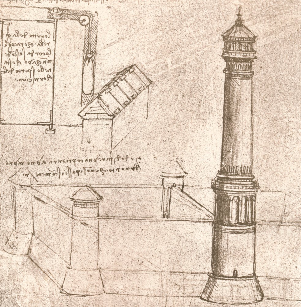 Arkkitehtuuri linnoille, c1472-c1519 1883 tekijältä Leonardo da Vinci