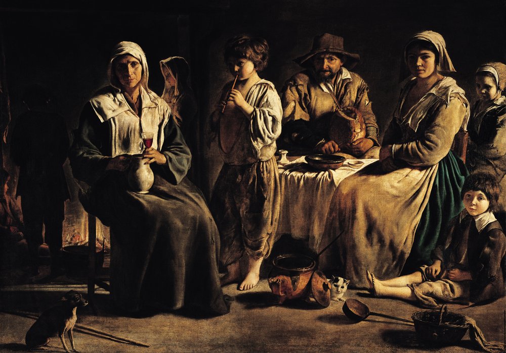 Talonpoikaisperhe sisätilassa, n. 1643 tekijältä Louis le Nain