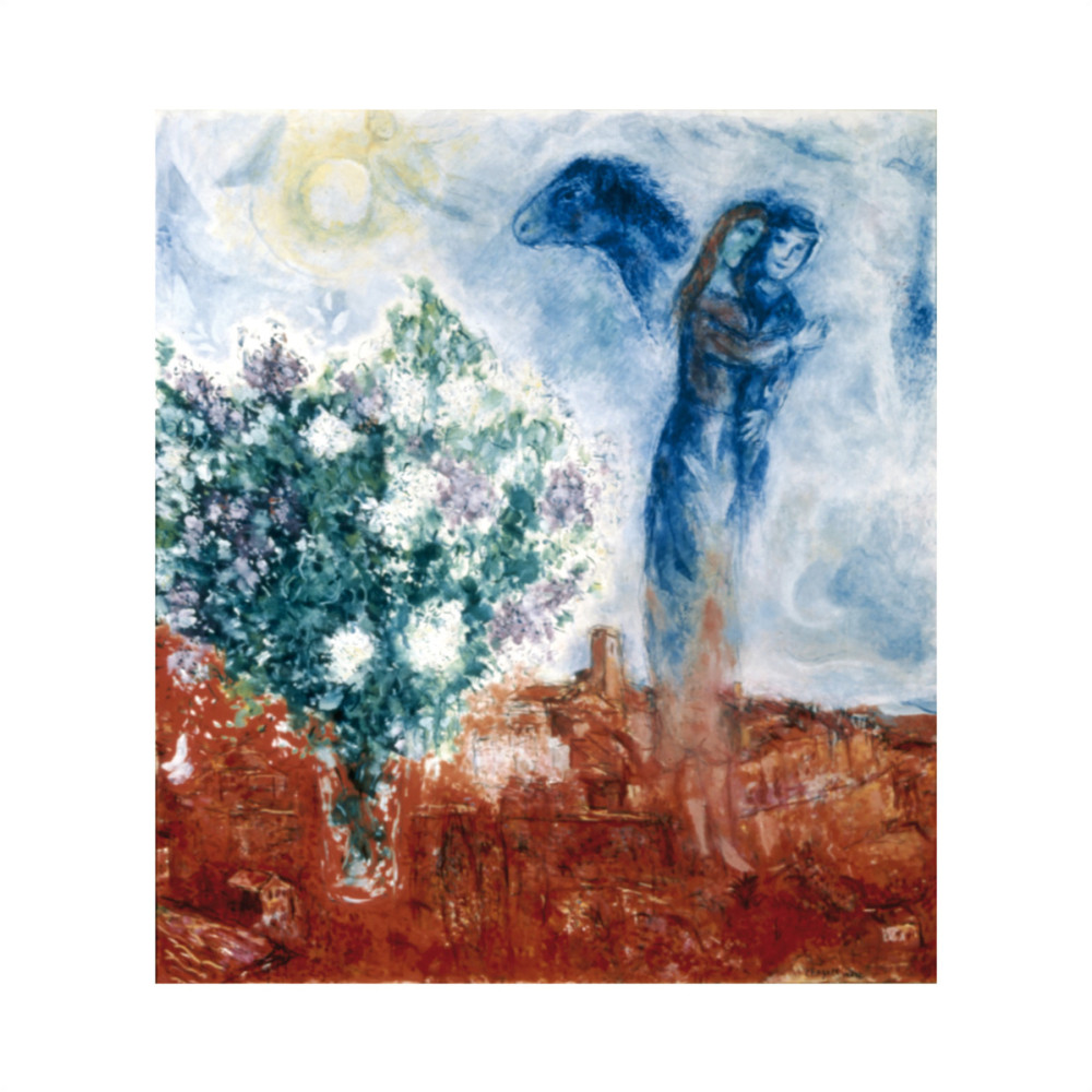 Rakastavaiset St. Paulin yllä (Ki 3) tekijältä Marc Chagall