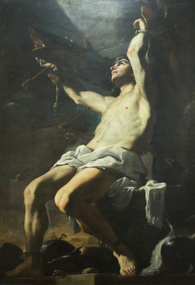 Pyhä Sebastian tekijältä Mattia (1613-99) Preti