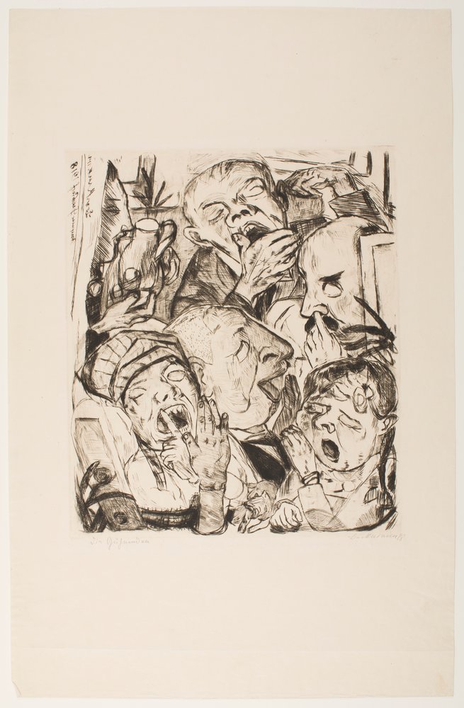 The Yawners, levy 7 portfoliosta "Faces" tekijältä Max Beckmann