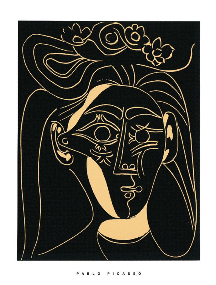 Nainen kukkahatussa, 1962 tekijältä Pablo Picasso