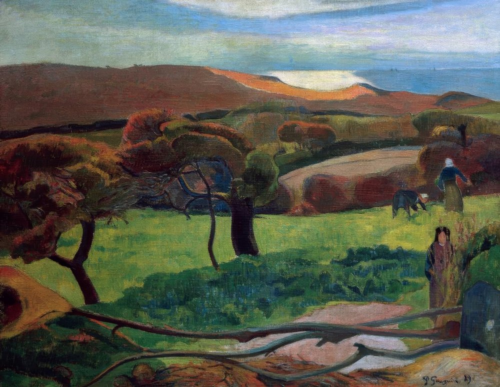 Maisema Bretagnessa tekijältä Paul Gauguin