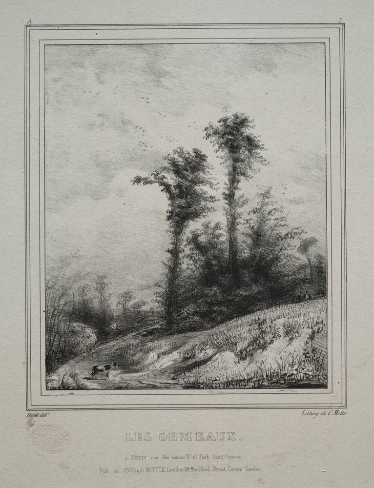 Maisemat: Nuoret jalavat, 1829. tekijältä Paul Huet