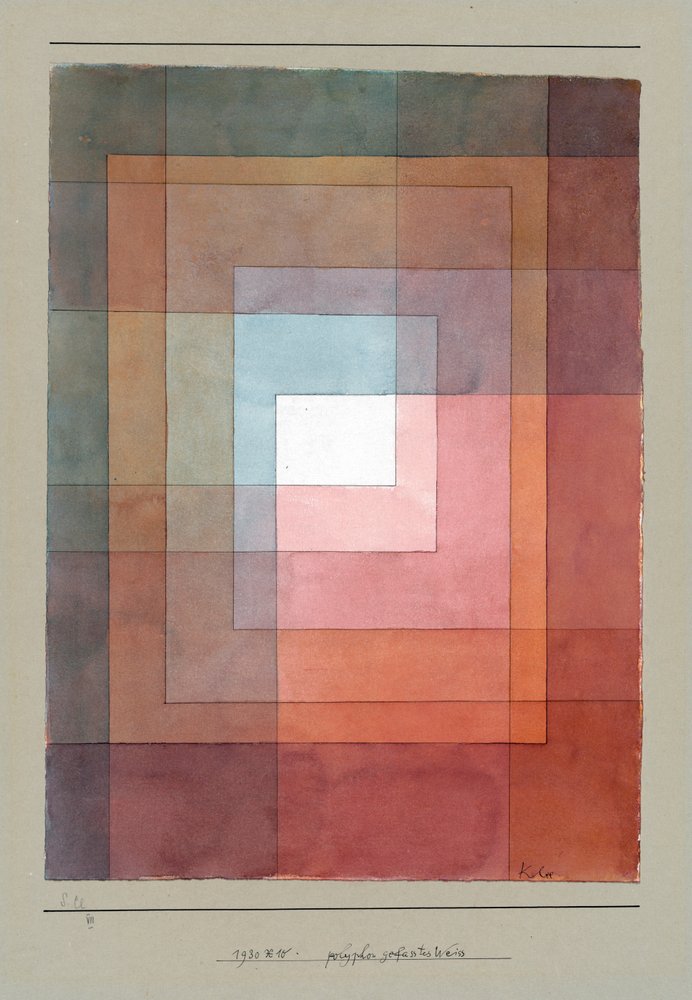 Polyfoninen valkoinen (Blanc polyphoniquement serti) tekijältä Paul Klee
