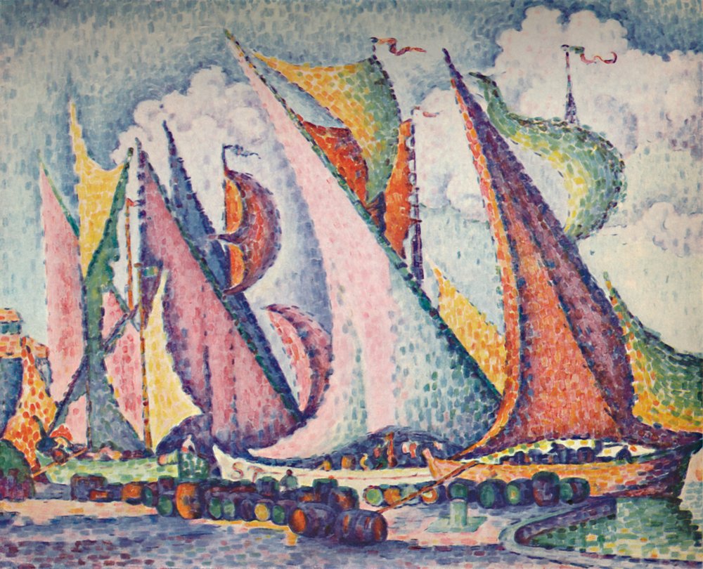Välimeren purjeveneet, 1923 tekijältä Paul Signac