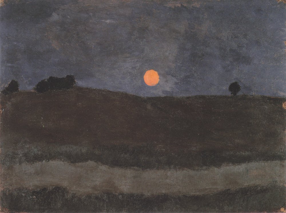 Kuu maiseman yllä tekijältä Paula Modersohn-Becker