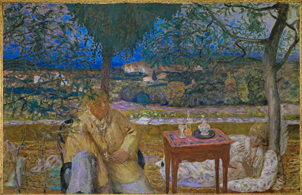 Conversation en Provence öljy kankaalle) tekijältä Pierre Bonnard