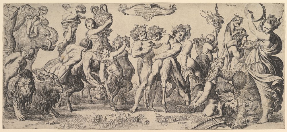 Bacchuksen voitto, 1600-luku. tekijältä Pierre Brebiette