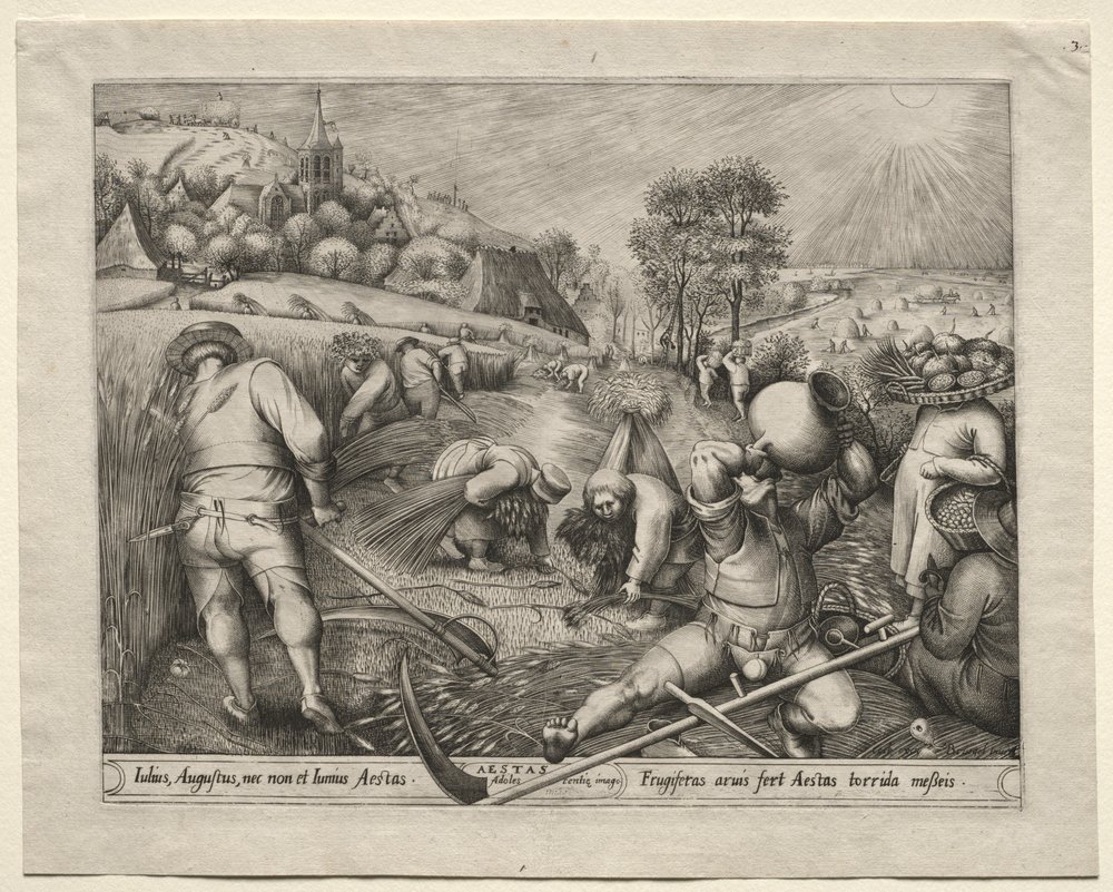 Neljä vuodenaikaa: Kesä, 1570. tekijältä Pieter van der Heyden