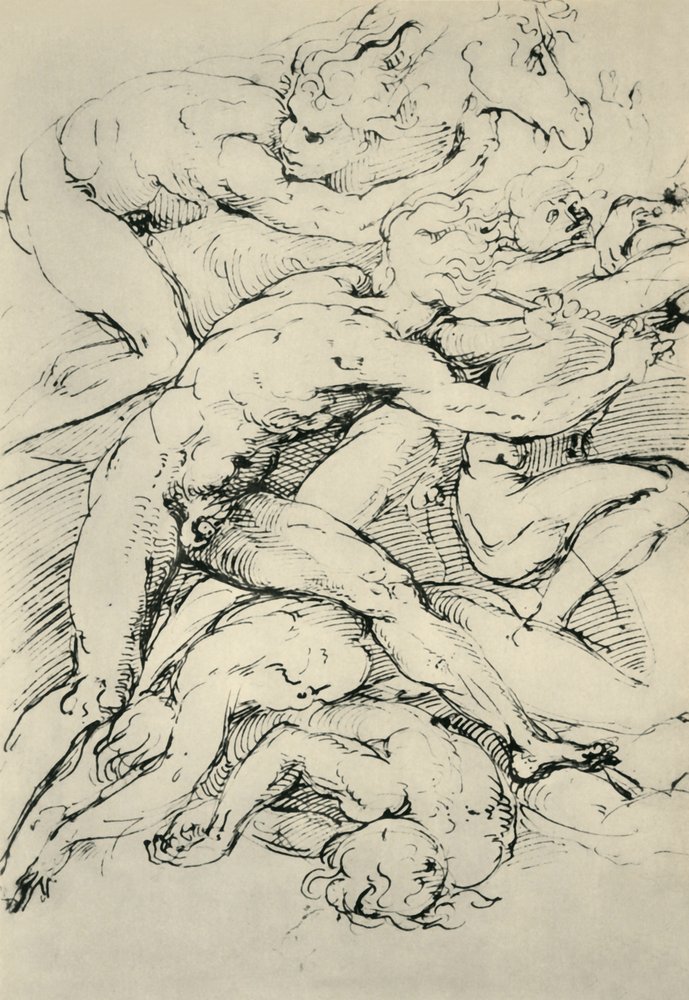 Taistelukohtaus, 1500-luvun alku, 1943. tekijältä Raffaello Sanzio Raphael