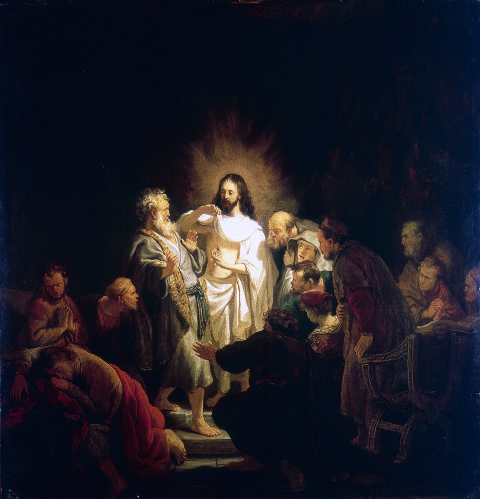 Epäilevä Tuomas, 1634 tekijältä Rembrandt van Rijn