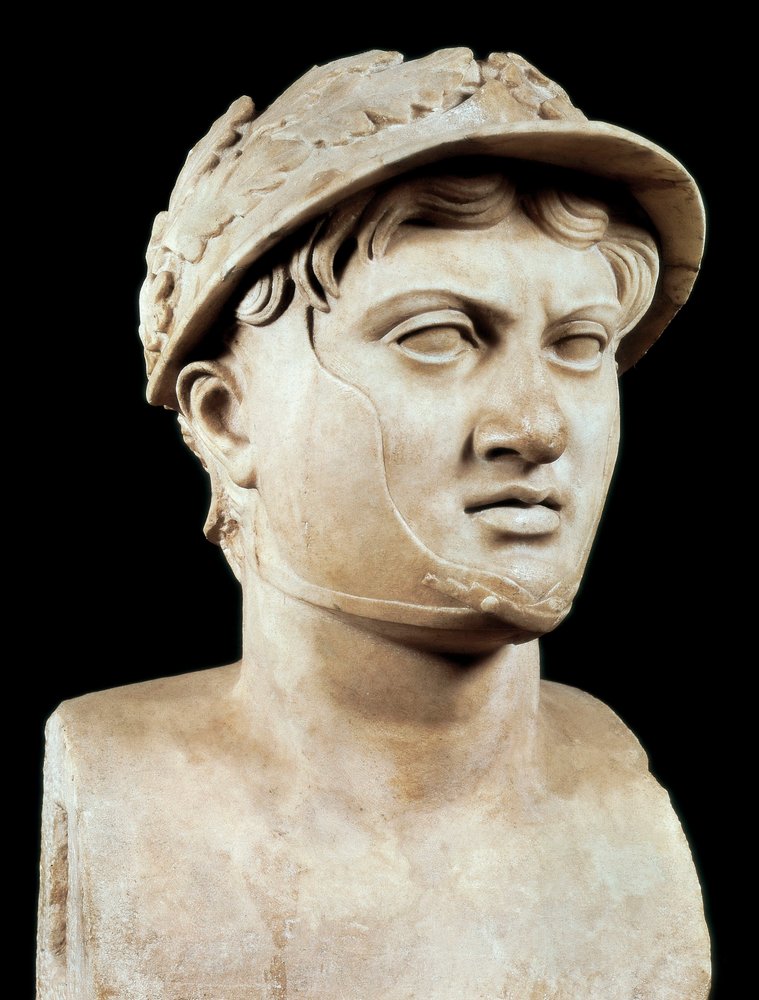 Roomalainen taide: Pyrrhoksen rintakuva 1. (319-272 eKr.) (marmori) tekijältä Roman Roman