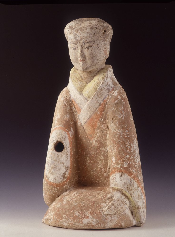 Lady of Court. Kiina, Länsi-Hanin aikakausi (206 AV - 220 jKr), 60 cm H. Terrakottapatsas. tekijältä School Chinese