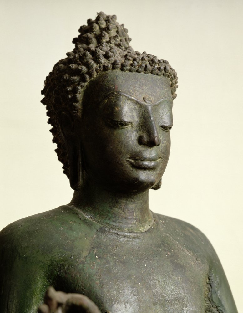 Pysyvä Buddha, Buriramista (pronssi) (yksityiskohta) tekijältä School Thai