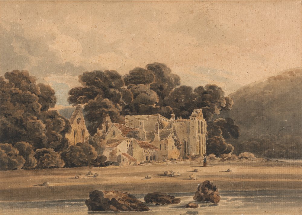 Valle Crucis Abbey, lähellä Llangollenia tekijältä Thomas Girtin