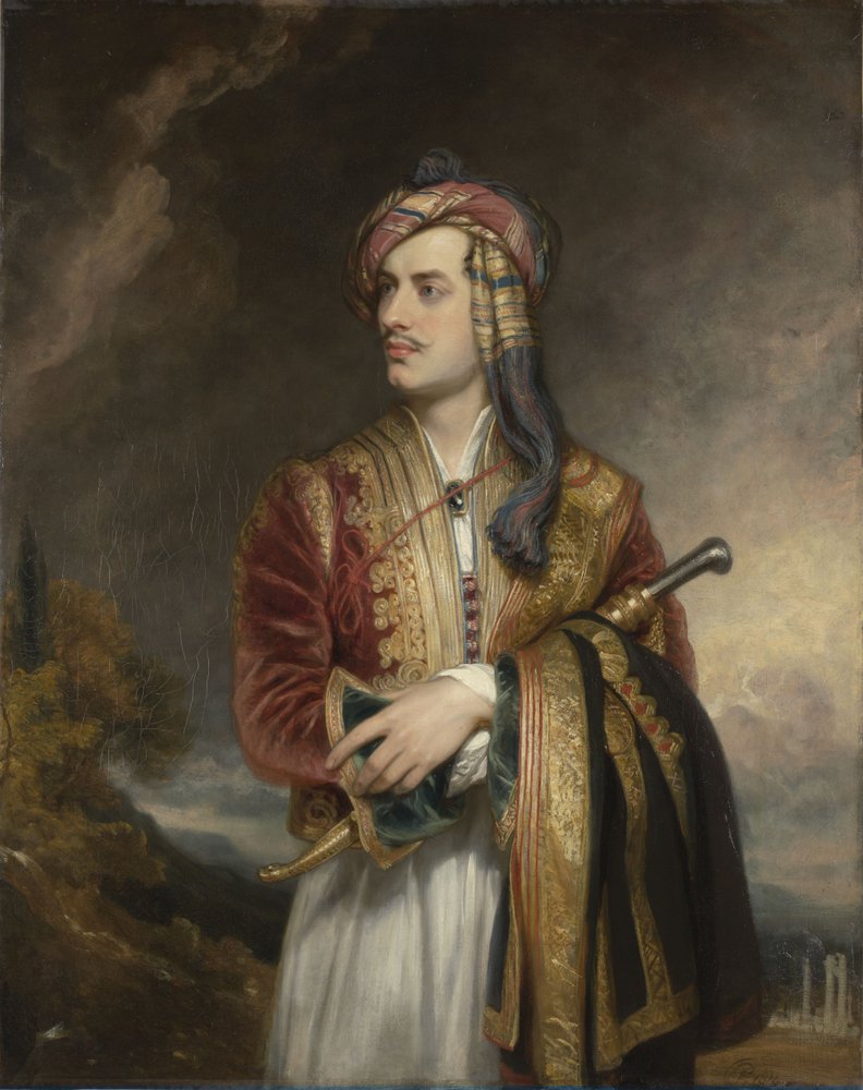 Lord Byronin muotokuva albanialaisessa puvussa (1788-1824) tekijältä Thomas Phillips