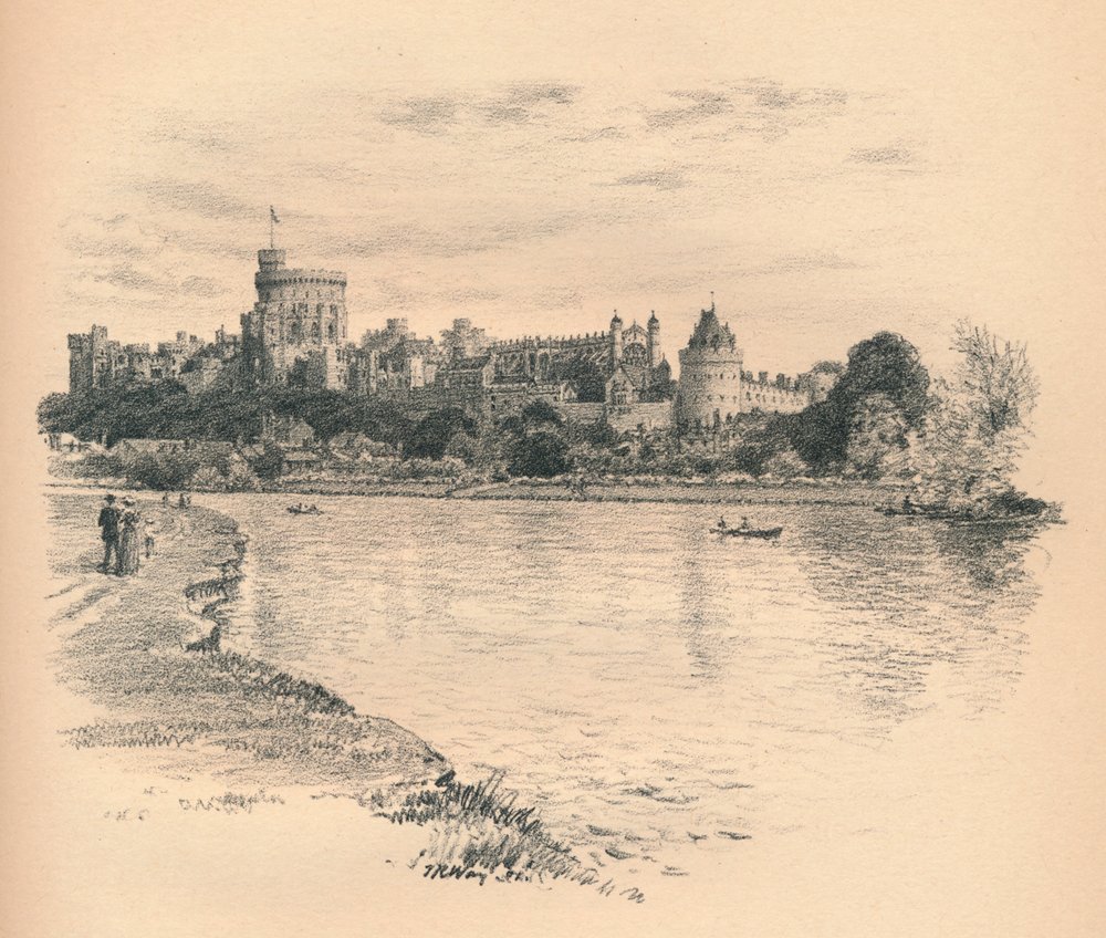 Windsorin linna joelta, 1902 tekijältä Thomas Robert Way