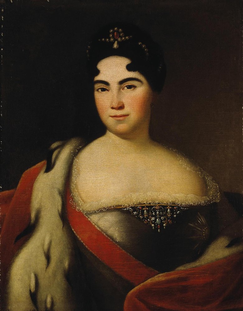 Keisarinna Katariina I:n muotokuva 1684-1727, 1700-luvun ensimmäinen kolmannes tekijältä Unbekannt