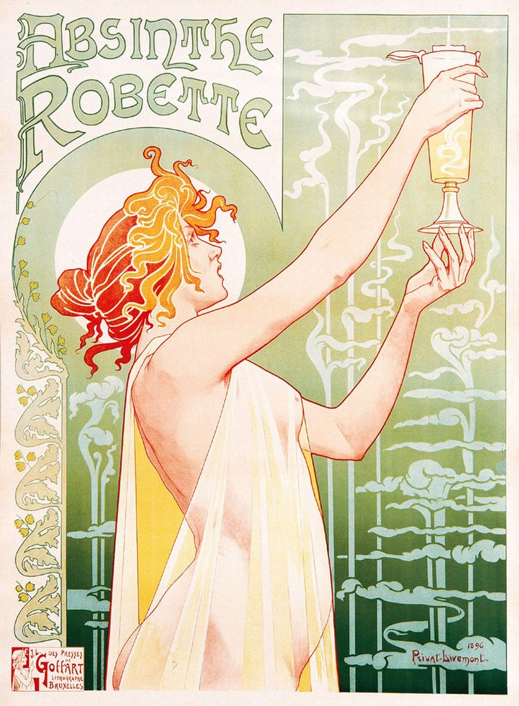 Mainosjuliste Absinthe Robettelle tekijältä Unbekannter Künstler