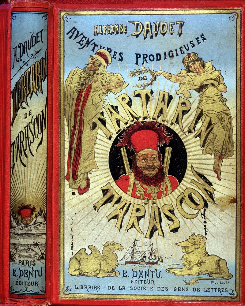 Kansi Daudet'n "" Prodigious Adventures of Tartarin de Tarascon ". tekijältä Unknown artist