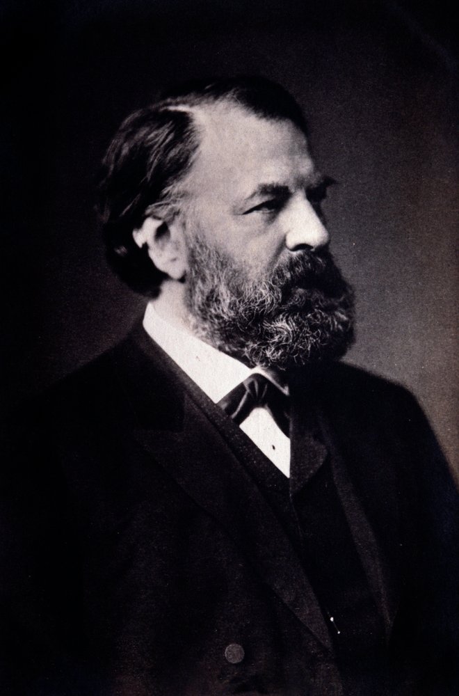 Joseph Joachimin (1831-1907) muotokuva unkarilainen viulisti, säveltäjä ja ohjaaja Valokuva. Milano, konservatorion biblioteca tekijältä Unknown artist