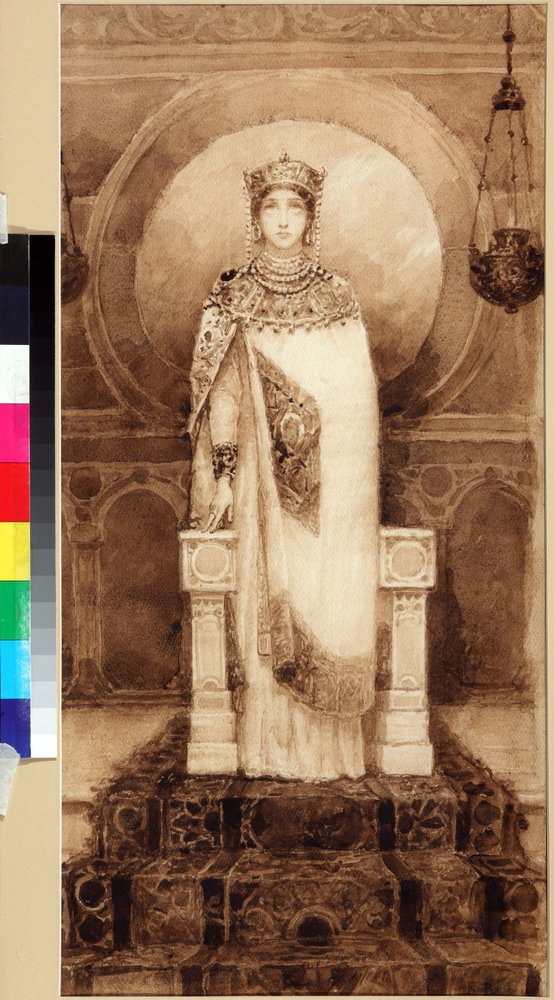 Pyhä Helena (Rooman keisarinna, Konstantinus I:n äiti) (n. 247/250 - n. 329/330) - Viktor Mikhaylovich Vasnetsov (1848-1926) Pyhä Helena tekijältä Victor Mikhailovich Vasnetsov