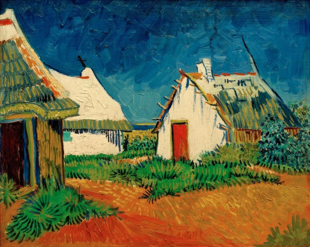 Kolme valkoista majaa Saintes-Mariesissa tekijältä Vincent van Gogh