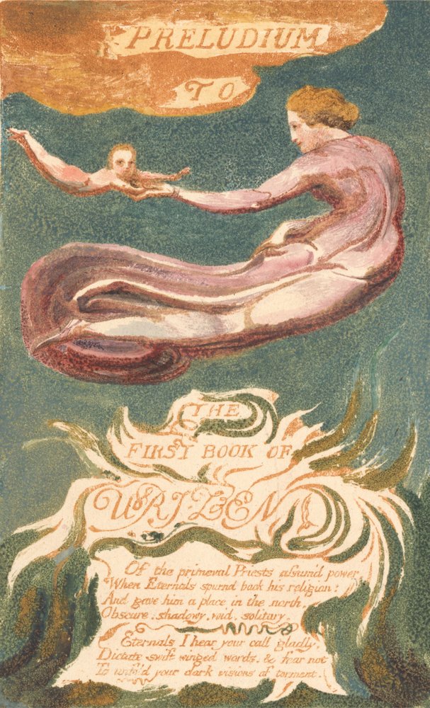 Urizenin ensimmäinen kirja, levy 2, Preludium Urizenin kirjaan (Bentley 2a) tekijältä William Blake